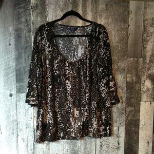 Reitman's Plus Size Blouse 3XL